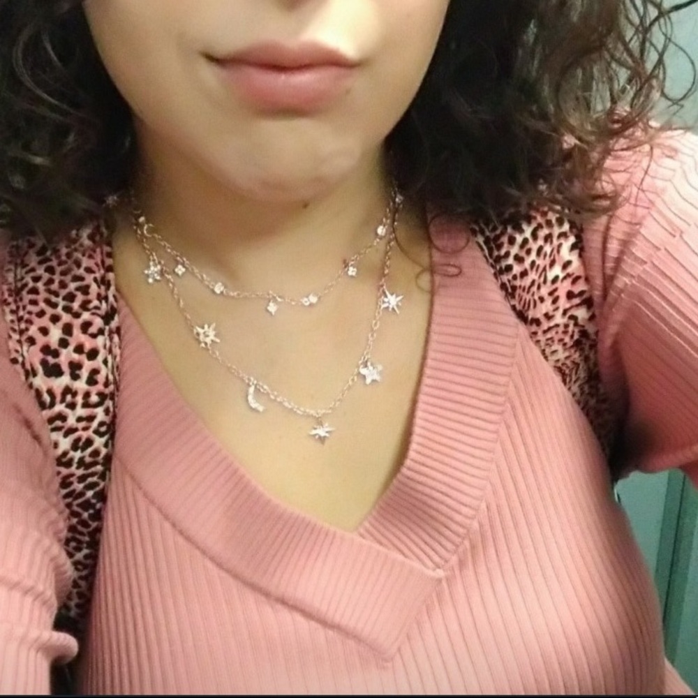 ⭐️ Awesome Boho celestial Double layered chain star & moon in various colors - Picture 6 of 7